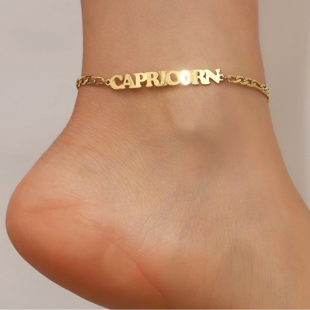 Capricorn Zodiac Sign Anklet
